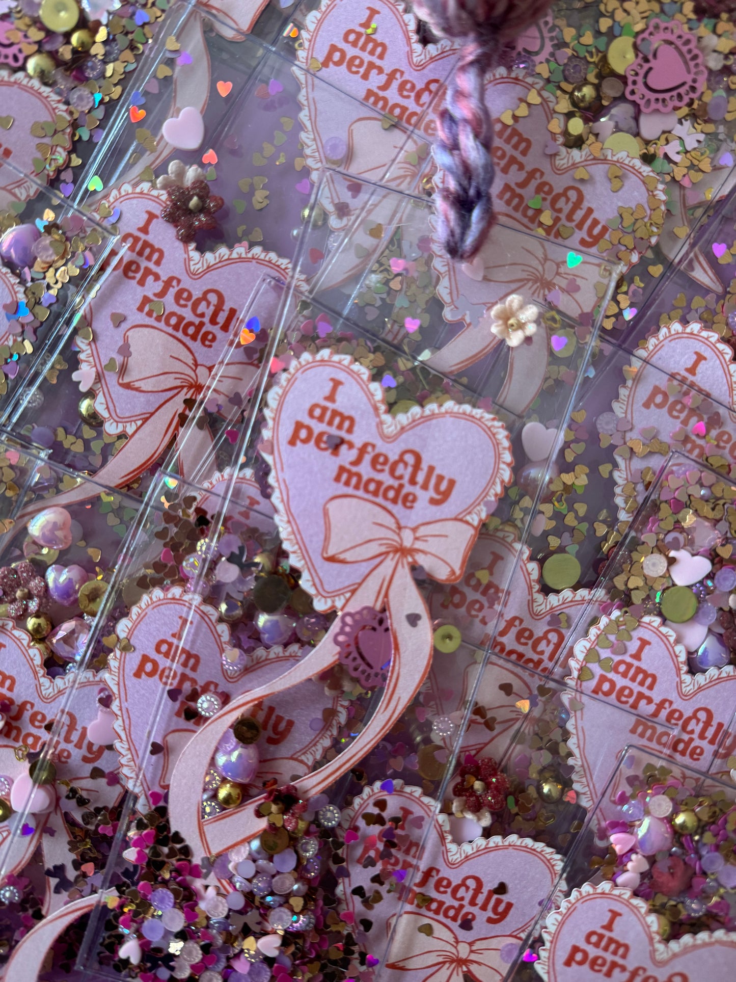 "I AM PERFECTLY MADE" HEART BOOKMARK