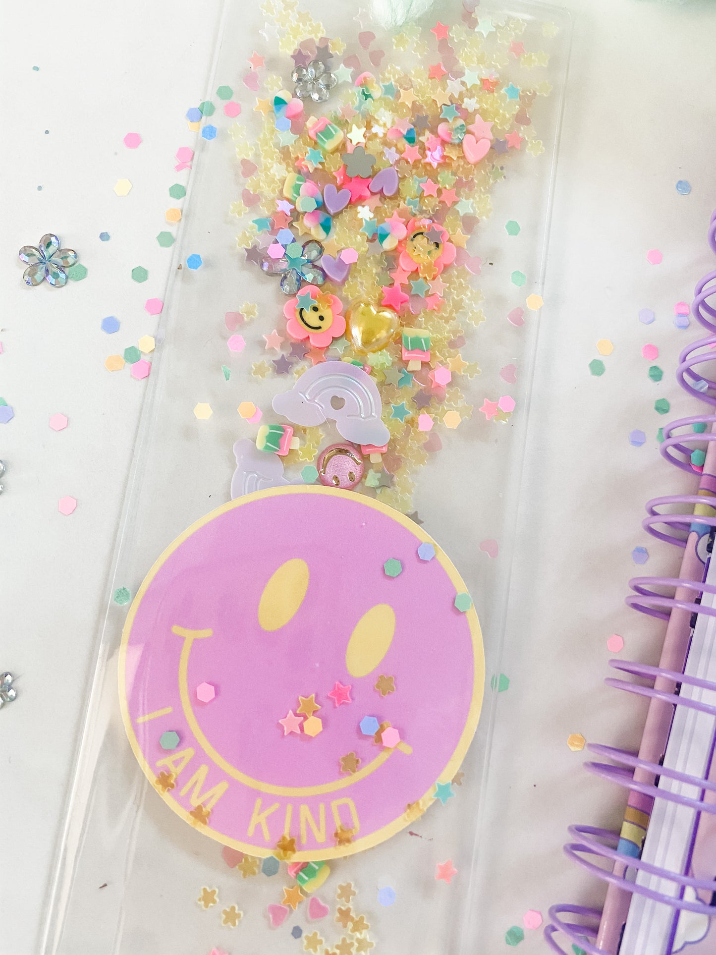 "I AM KIND" PASTEL SMILEY BOOKMARK