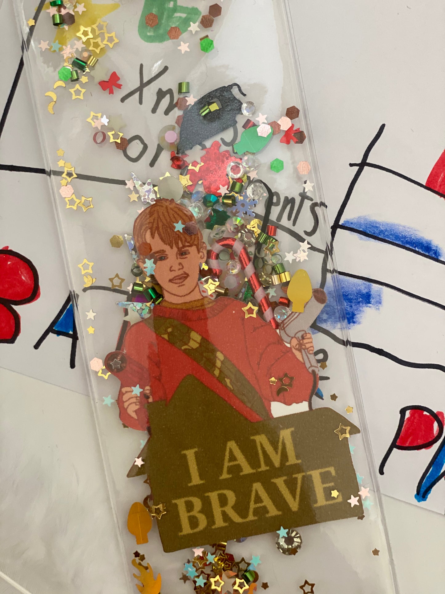 "I AM BRAVE" HOME ALONE BOOKMARK